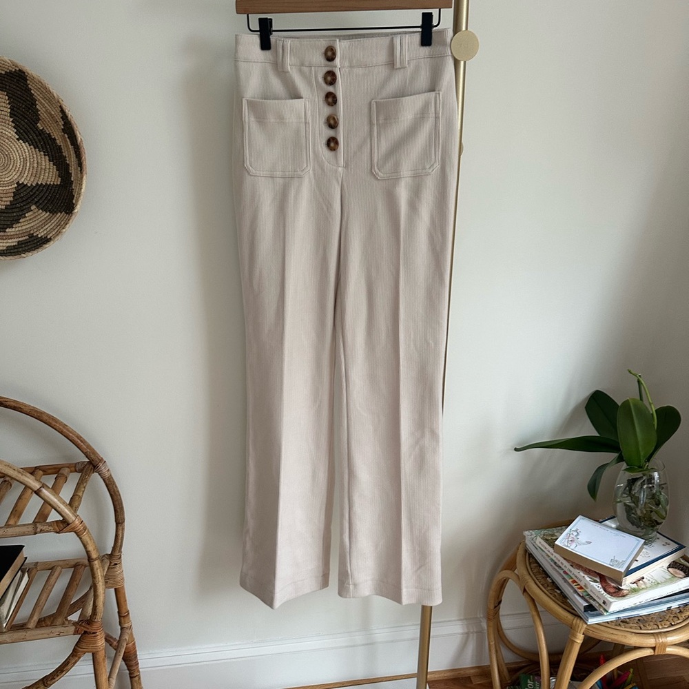 House of Harlow 1960 Cream Wide Leg Pants Size 6